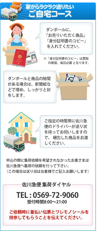 家からラクラク送りたい　ご自宅コース